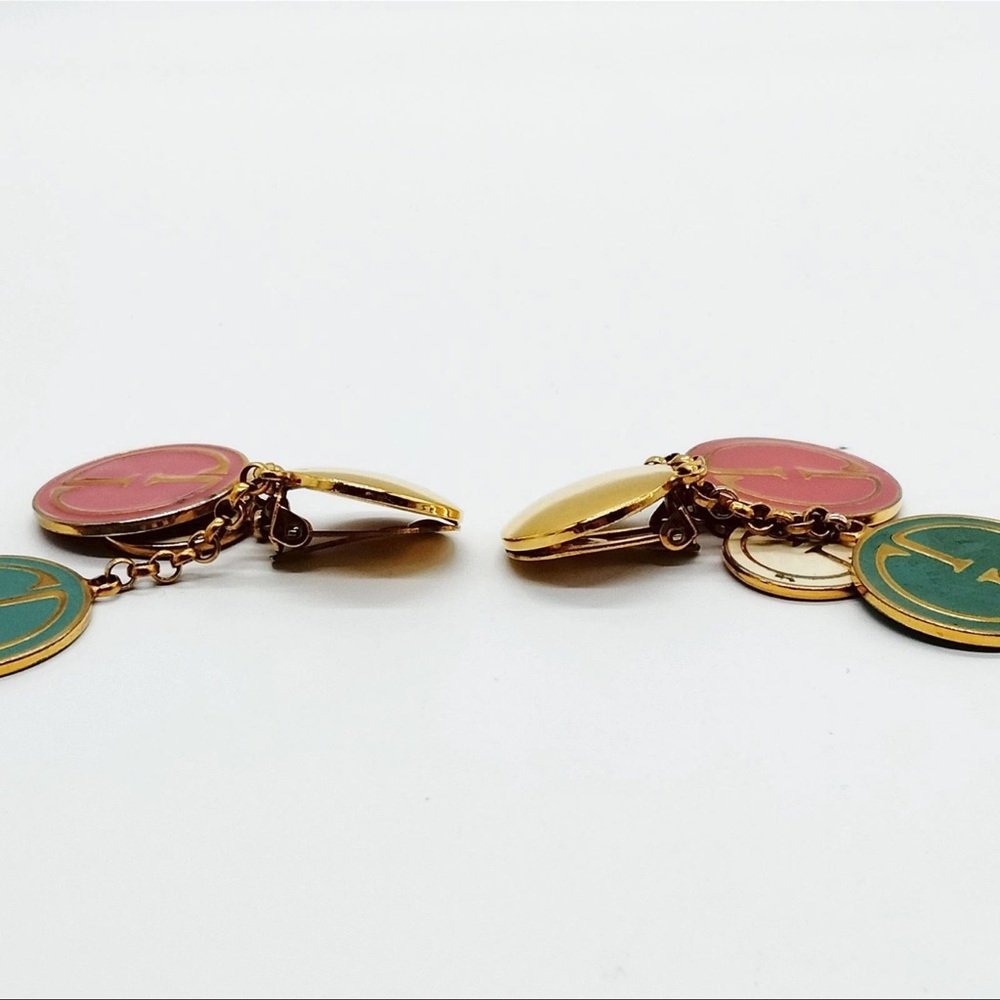 GUCCI GG Triple Dangle Vintage Earrings - Picture 3 of 7